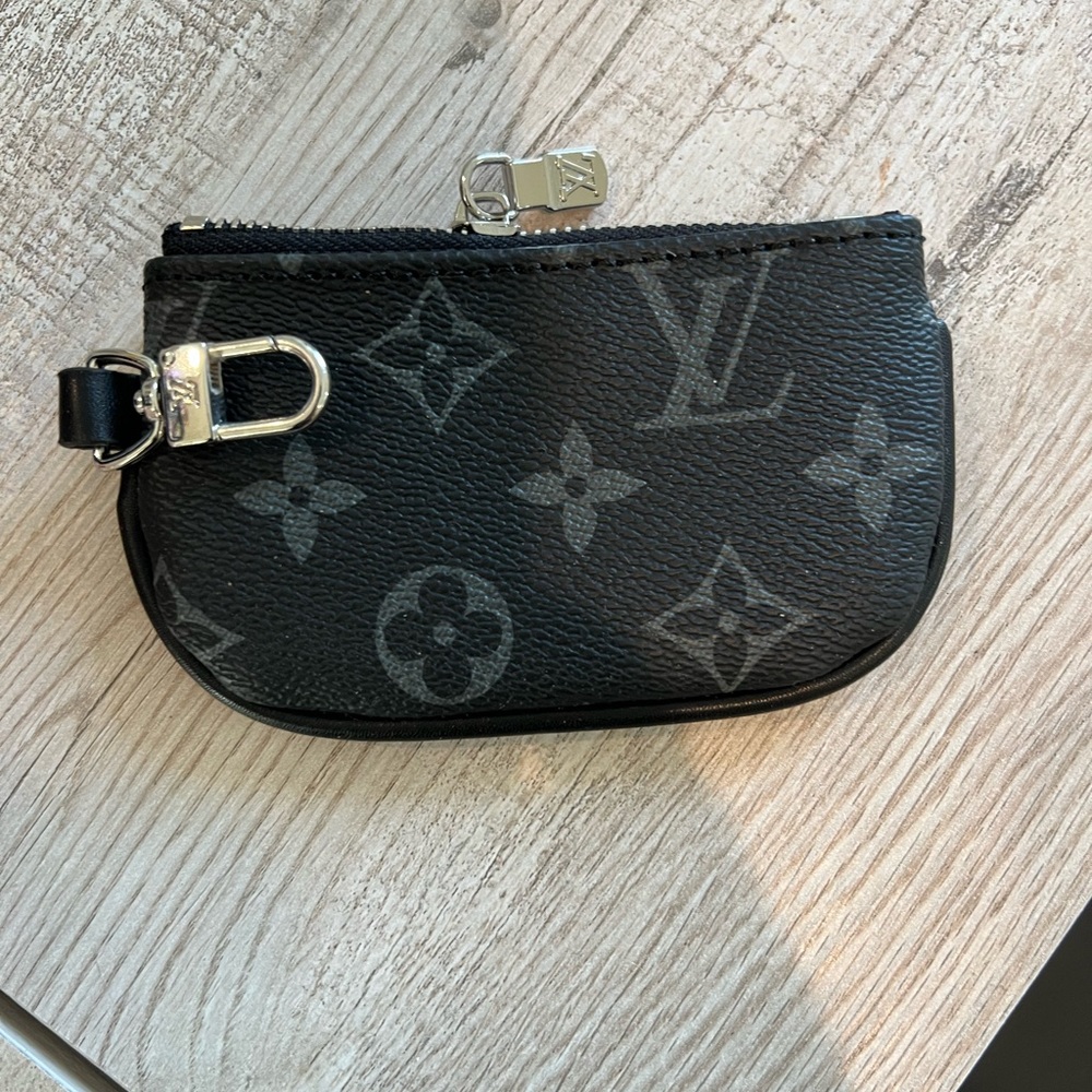 Black and grey LV coin purse